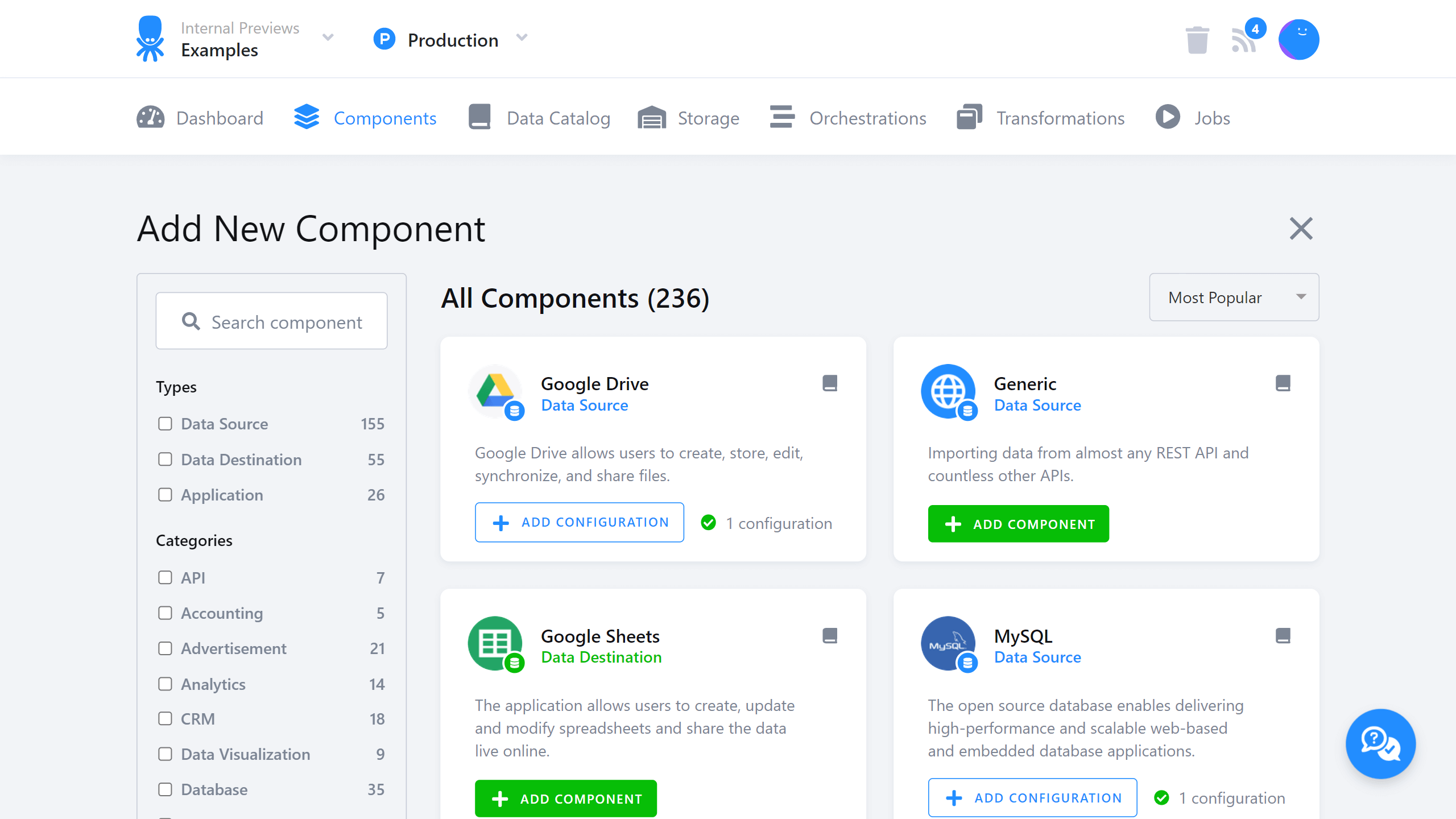Simplified Components Page