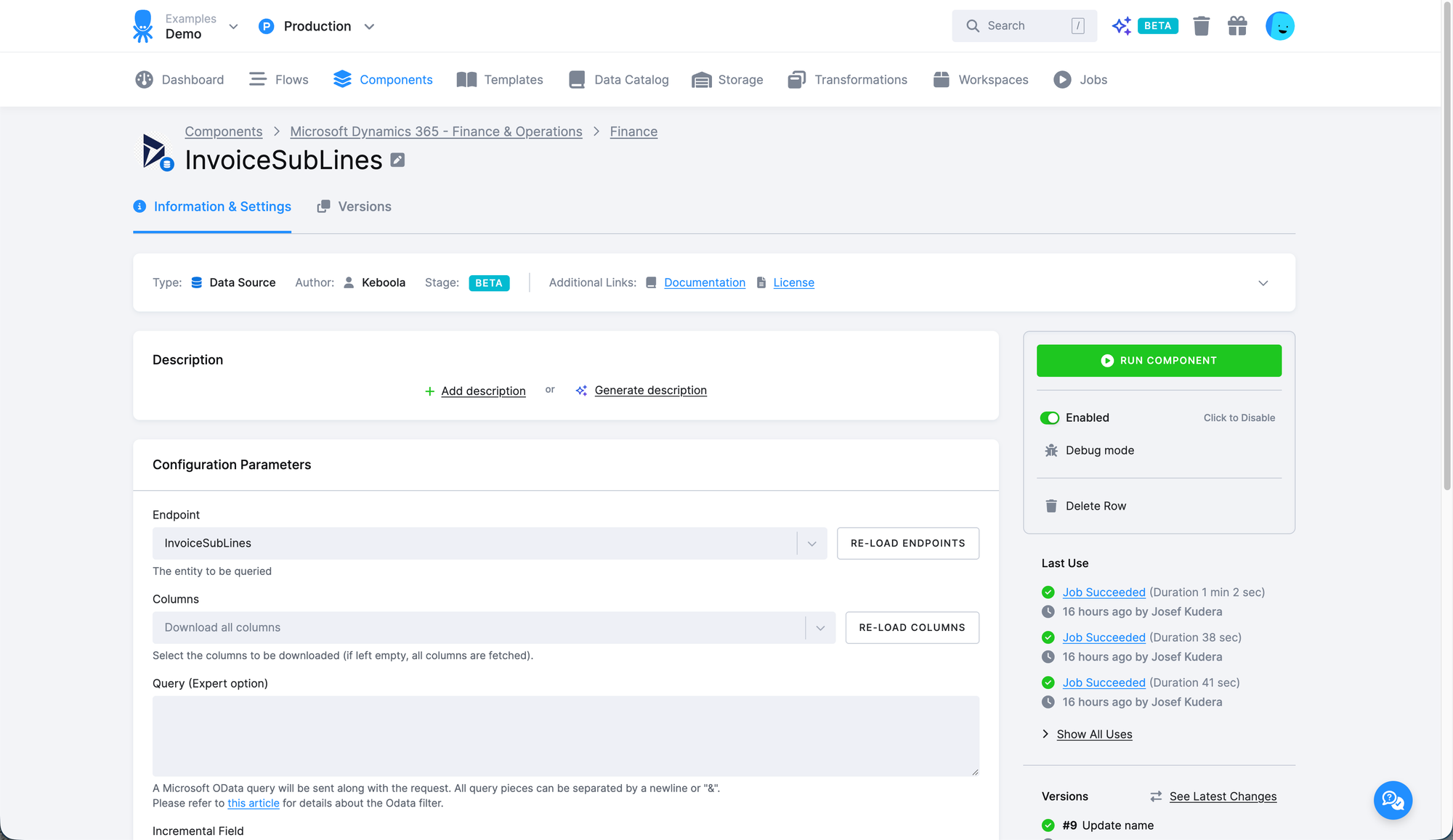 New Microsoft Dynamics 365 Finance & Operations Extractor